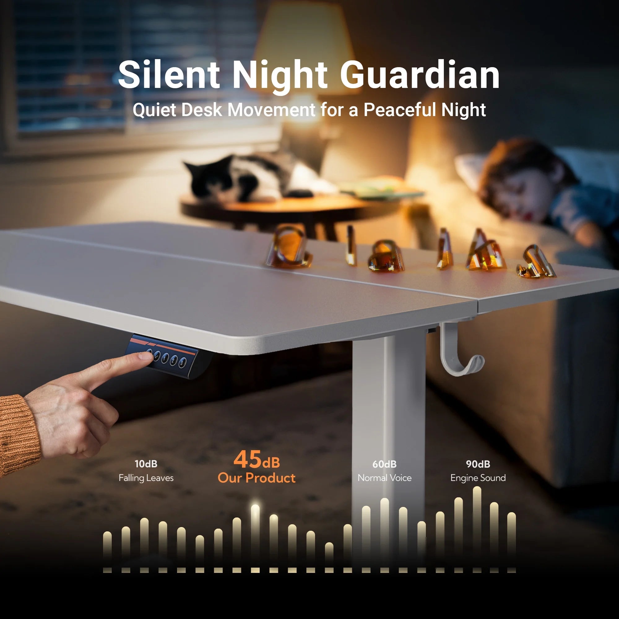 Electric Standing Desk, 63 Inch Adjustable Height Stand up Work Desk