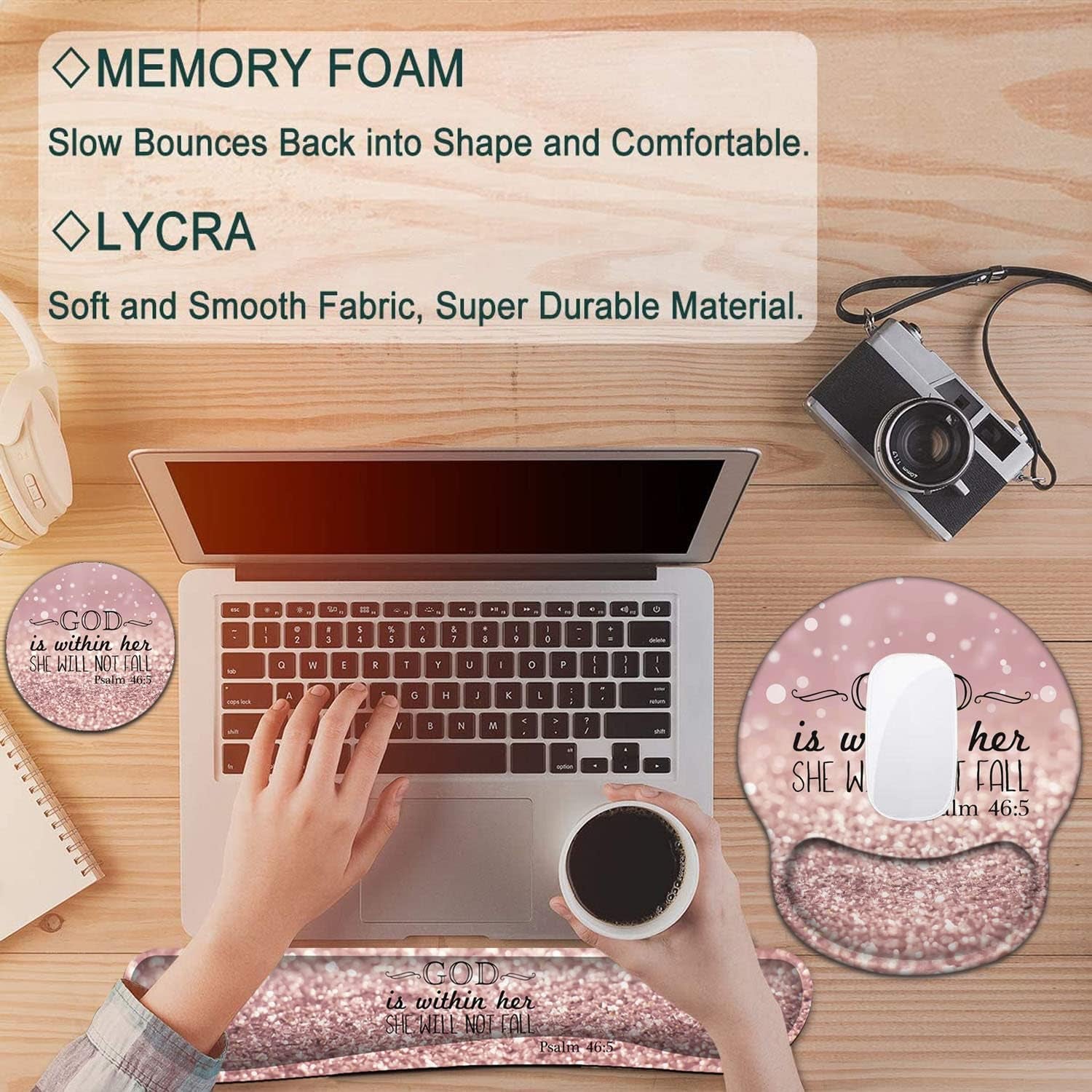 Keyboard Wrist Rest and Mouse Pad with Wrist Support