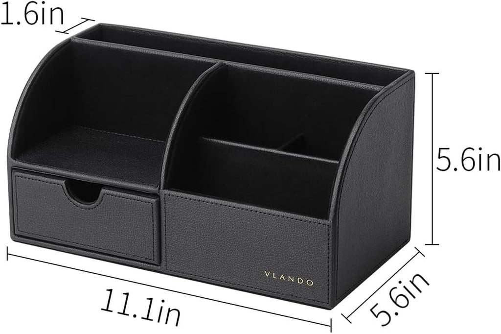Office Supplies Desk Organizer Caddy,Back to School Supplies for Desk Caddy, Desktop Hanging File Letter Document Storage Holder with Drawer Organizer Section for Office Home 2 Pack Black