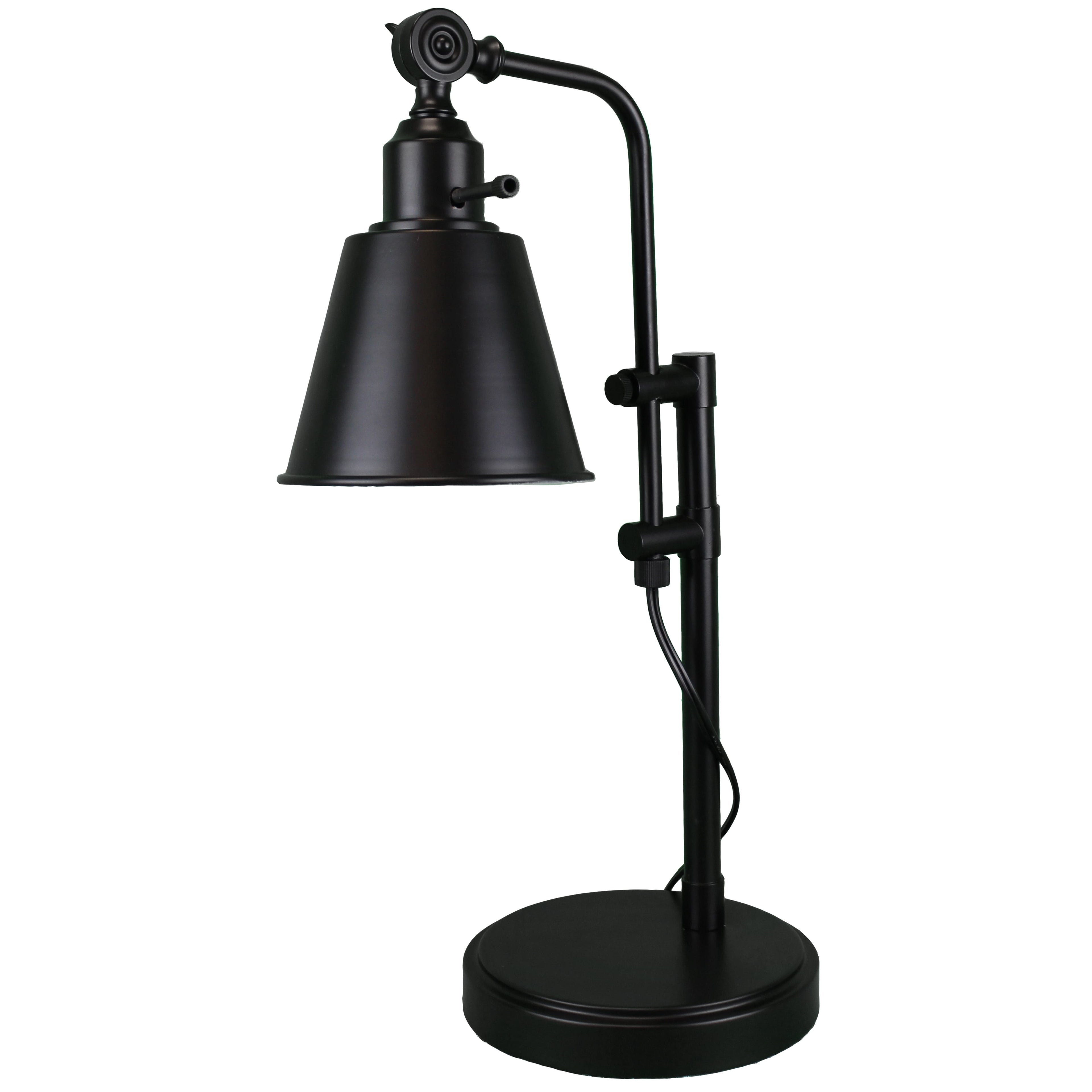 Adjustable Metal Desk Lamp, Black