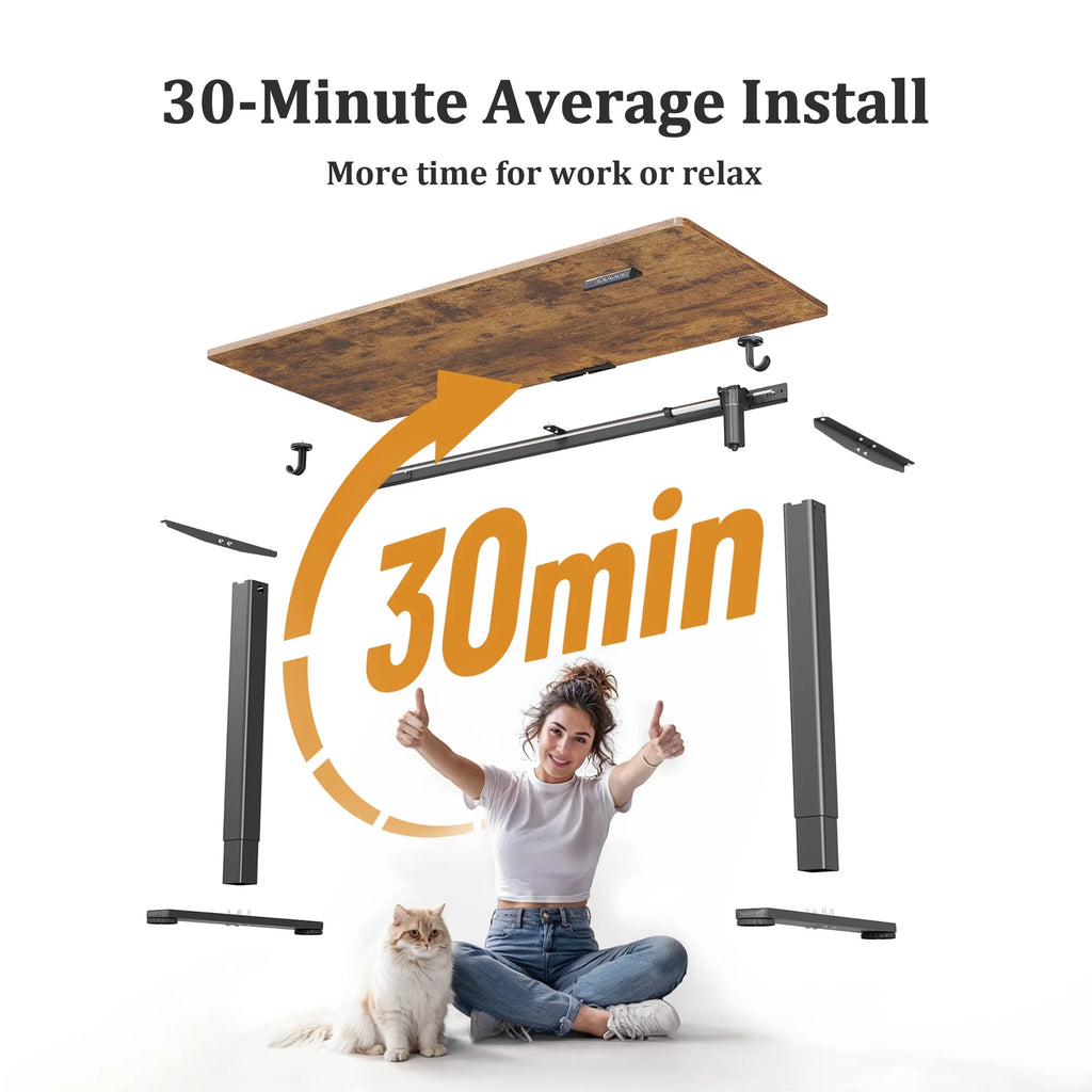 Electric Standing Desk, Adjustable Height Stand up Desk, 