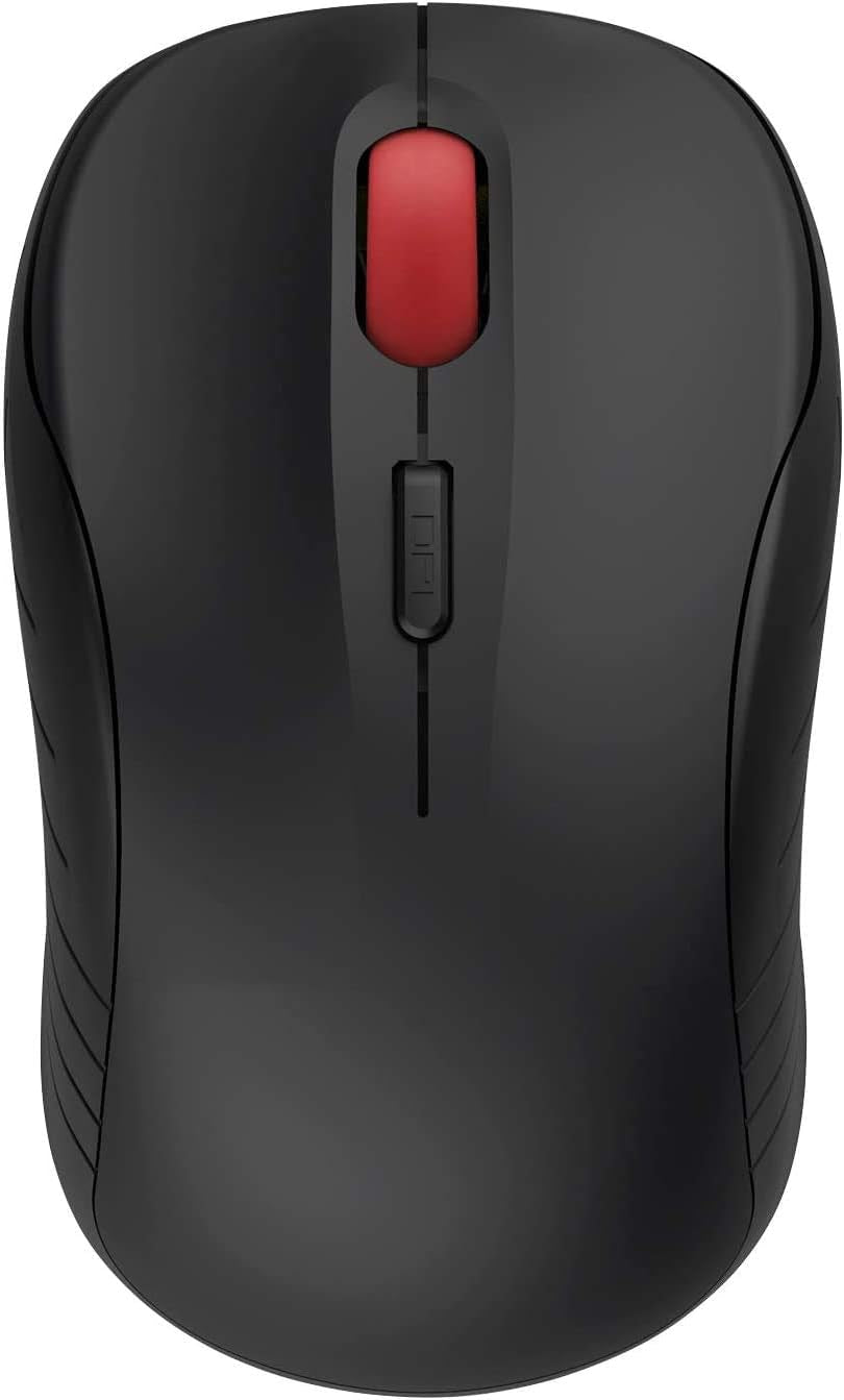 2.4G Wireless Optical Mouse, Silent, 3 DPI (Up to 1600), 4 Button, 2 Pack (Black) for Computer, Laptop, Macbook